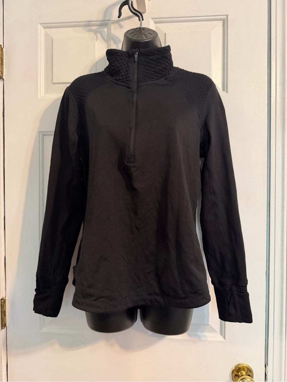 Eddie Bauer Black Half-Zip Top